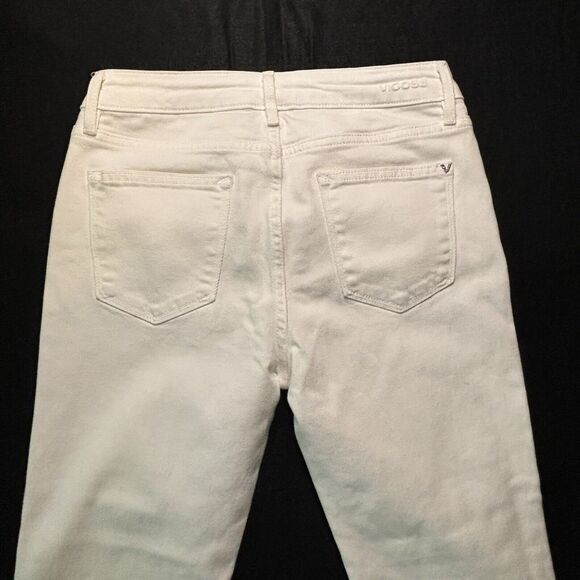 Vigoss Womens Marley Crop Boot White Jeans Unfinished Hem Size 28 - Picture 10 of 11